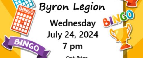 BINGO – Wednesday 24 July, 7:00 PM