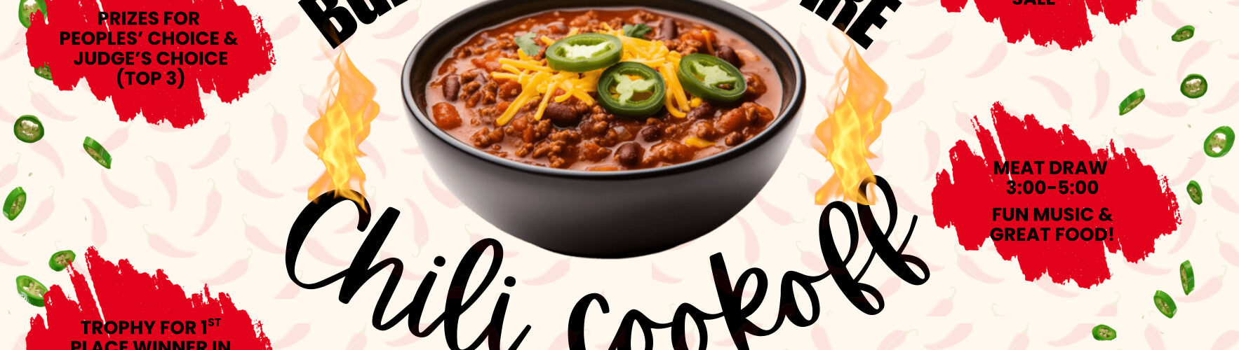 Annual Chili Cookoff – 2:00 – 6:00 PM November 15th