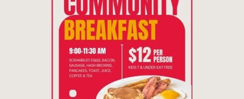 Community Breakfast 31 May 2026 – 9:00 – 11:30 AM