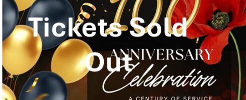 Royal Canadian Legion’s 100th Anniversary Steak Dinner – Friday 17 July 2026 – 4:30 PM