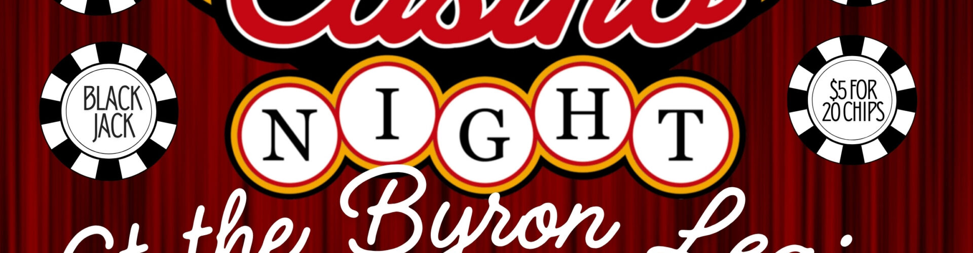 Saturday 19 Sept 2026 – 7 – 9 PM is Casino Night