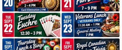 Legion Week Activities – 20-26 September